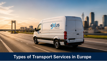 Verschiedene Arten von Transportdienstleistungen in Europa, darunter Express-Lieferwagen und Full-Truck-Load-Logistikabläufe